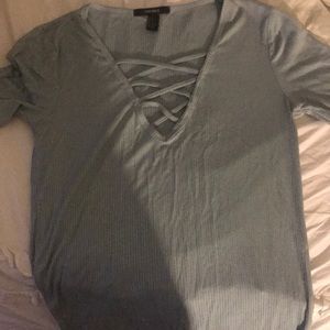 Long sleeve blue shirt